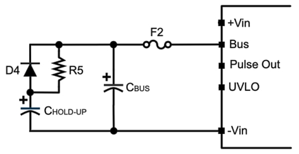 Recommended input circuit to be used with the bus capacitor Kaavio tulopiiristä, jota suositellaan käytettäväksi väyläkondensaattorin kanssa