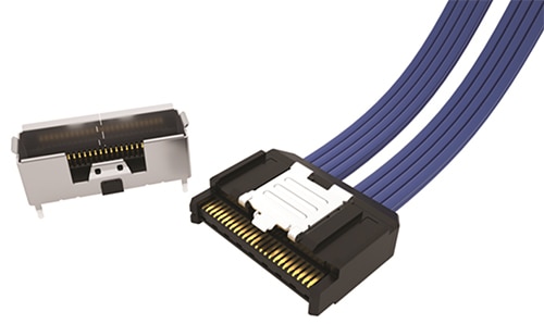 Samtec ARC6-16-06.0-LU-LD-2-1 direct-attach cable assembly Image of Samtec ARC6-16-06.0-LU-LD-2-1 direct-attach cable assembly