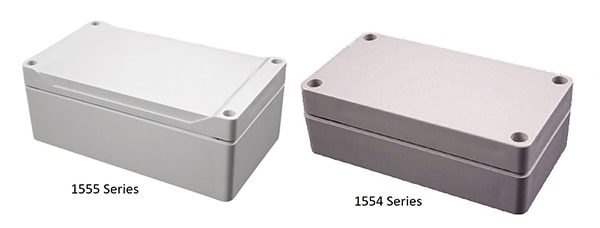Hammond Manufacturing 1555 series and 1554 series enclosures Image of Hammond Manufacturing 1555 series and 1554 series enclosures