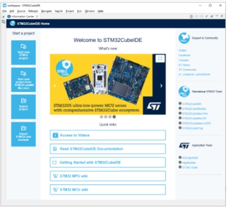 STMicroelectronics STM32H7 IDE Image of STMicroelectronics STM32H7 IDE