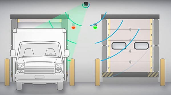120° x 40° beam pattern of the Banner Engineering Q90R2 radar sensor Image du diagramme de faisceau de 120° x 40° du capteur radar Q90R2 de Banner Engineering
