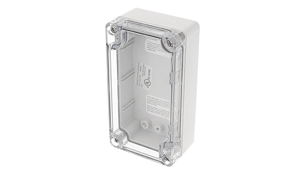 Hammond 1554C2GYCL UL listed polycarbonate enclosure תמונה של מארז פוליקרבונט רשום UL Hammond 1554C2GYCL