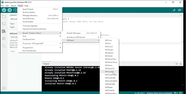 切換開發板選項為 M5 CoreS3 切换开发板选项为M5 CoreS3