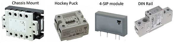 Examples of common mounting configurations for SSRs Image of examples of common mounting configurations for SSRs