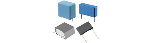 Metallized film capacitors with through-hole technology Bild von metallisierten Folienkondensatoren zur Durchkontaktierung