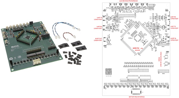 Analog Devices ADES1754EVKIT# development kit (click to enlarge) Image du kit de développement ADES1754EVKIT# d'Analog Devices (cliquez pour agrandir)