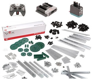 The variety of components students use to build robots.