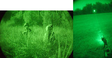 Figure 2: (a) The Image In Phosphor Screen From Image Intensifiers (b) IR Illuminator