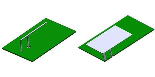 Figure 1: Typical Inverted-F Antenna and Figure 2: Typical PIFA Antenna Image of Figure 1: Typical Inverted-F Antenna and Figure 2: Typical PIFA Antenna