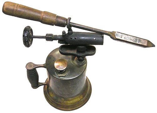 Antique “self-heating” soldering iron