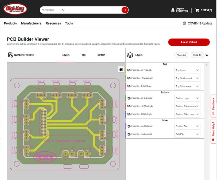 PCB Builder Viewer; The first step in using DigiKey’s PCB Builder tool