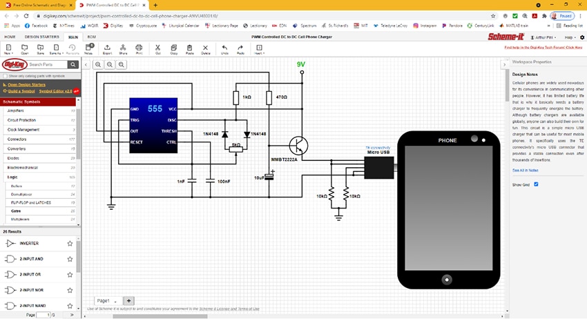 Scheme-it: Schematic Drawing, Flow and Block Diagramming Made Easy