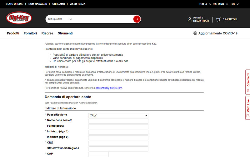 Tre modi per semplificare il lavoro con un conto di credito DigiKey
