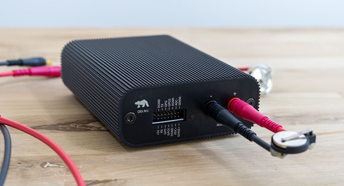 Otii Arc set-up for profiling batteries