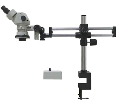 Aven Tools' SPZV50-209-550-PCL articulating trinocular microscope