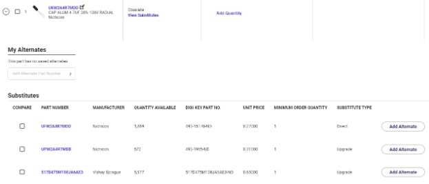 Five Convenient Ways to Locate a Cross, Sub, or Replacement on Digi-Key's Website