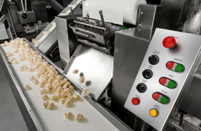 Automated machinery with switches and push-buttons for HMI