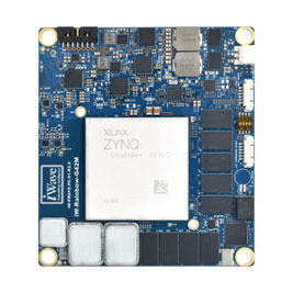 The iW-RainboW-G42M SoM houses an FPGA, an Arm Cortex-A53 processor, and a real-time dual-core Arm Cortex-R5