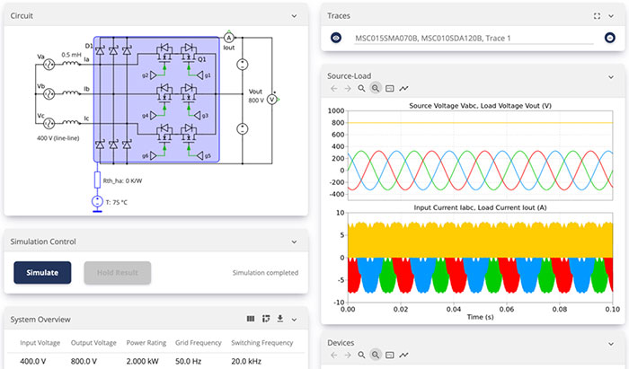 The voltage and current curves of the Vienna 3-phase bridge circuit are shown here