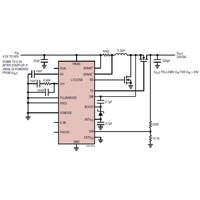 Diagram of a synchronous boost converter application 120W 12V to 24V 5A Synchronous Boost Converter