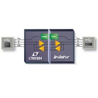Analog Devices LTM2884 Isolated USB Transceiver with Isolated Power Image of Analog Devices LTM2884 Isolated USB Transceiver with Isolated Power