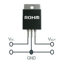ROHM DC/DC power module with pins labeled DC/DC Pin Configuration