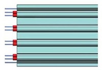 3M™'s SL8802-08-20DN5-00 Custom Cut Twin Axial Cable Image of 3M SL8802-08-20DN5-00 Cable