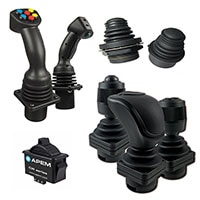 APEM's Hall Effect Joysticks Image of APEM's Hall-Effect Joysticks