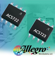 Allegro's ACS722 and ACS 723 Current Sensor ICs תמונה של IC של חיישני זרם ACS722 ו- ACS723 מבית Allegro