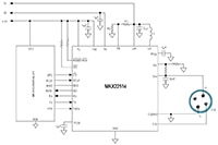 Analog Devices' MAX22514 Block Diagram (click to enlarge) Image of Analog Devices' MAX22514 Block Diagram (click to enlarge)