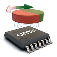 ams OSRAM's AS5047 Magnetic Position Sensor תמונה של חיישן מיקום מגנטי AS5047P מבית ams OSRAM