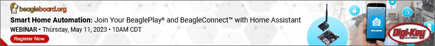 BeagleBoard.org's Smart Home Automation Webinar Abbildung: Webinar von BeagleBoard.org zur Automatisierung des Wohnbereichs