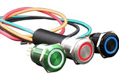 AH Series Wire Assembly Illuminated Anti-Vandal Pushbutton Switches Image of CIT Relay & Switch AH Series Wire Assembly Illuminated Anti-Vandal Pushbutton Switches