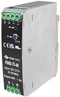CUI Inc PDRD-75 Series DIN Rail AC/DC Power Supply Image of CUI Inc PDRD-75 Series DIN Rail AC/DC Power Supply