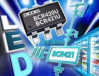 Diodes' BCR420U/BCR421U Current Regulators Image of Diodes' BCR420U/BCR421U Current Regulators