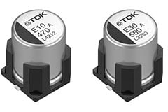 B409x Series SMD Hybrid Polymer Aluminum Electrolytic Capacitors Image of TDK Corporation B409x Series SMD Hybrid Polymer Aluminum Electrolytic Capacitors