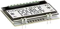 DISPLAY VISIONS' DOGS104-A Series Compact Low-Power Flexible (4x10) Character LCD Image of DISPLAY VISIONS' DOGS104-A Series Compact Low-Power Flexible (4x10) Character LCD