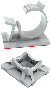 Essentra Components' Durable High-Bond Adhesive Cable Clamps and Cable Mounts Image of Essentra Components' Durable High-Bond Adhesive Cable Clamps and Cable Mounts