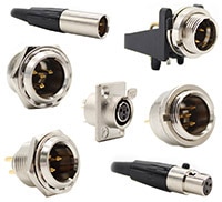 Io Audio Technologies’ Mini XLR Connectors Abbildung: Steckverbinder Mini XLR von IO Audio Technologies