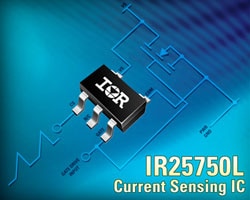 Infineon Technologies' IR25750 Current Sensing IC Image of Infineon's IR25750 Current Sensing IC