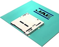 JAE's SG50 Series UHS-I/UHS-II SD Card Connectors Image de la série SG50 de connecteurs de cartes SD UHS-I/UHS-II de JAE