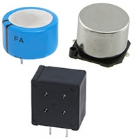 KEMET Electric Double-Layer Capacitors (EDLC) Supercapacitors Abbildung: Elektrische Doppelschicht-Superkondensatoren (EDLC) von KEMET