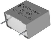 KEMET's R71H Automotive Grade Capacitor Immagine del condensatore di grado automotive R71H di KEMET