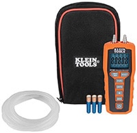 Klein Tools' ET180 Digital Differential Manometer Klein Tools 的 ET180 數位差動式流體壓力計的圖片