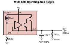 Analog Devices' LT3088 and LT3089 800 mA Rugged Linear Regulators Image of Analog Devices' LT3088 and LT3089 800 mA Rugged Linear Regulators with Monitors