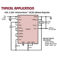 Analog Devices LTM4651 DC DC µModule® Regulator - Typical Application Analog Devices 的 LTM4651 DC/DC μModule® 稳压器 - 典型应用图片