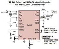 Power by Analog Devices' LTM4653 58 V, 4 A Buck uModule® Regulator Image of Analog Devices' LTM4653 58 V, 4 A Buck uModule® Regulator