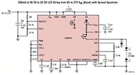 Analog Devices’ LTM8005 38 VIN, 38 VOUT Boost μModule® LED Driver Image of Analog Devices' LTM®8005 38 VIN, 38 VOUT boost μModule LED Driver