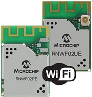 Microchip RNWF02 Plug-and-Play Wi-Fi® Modules Image of Microchip RNWF Plug-and-Play Wi-Fi® Modules