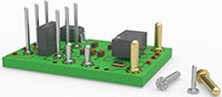 Mill-Max's Sure-Hold Surface Mount PCB Pins Bild der Sure-Hold-Leiterplattenstifte von Mill-Max für die Oberflächenmontage